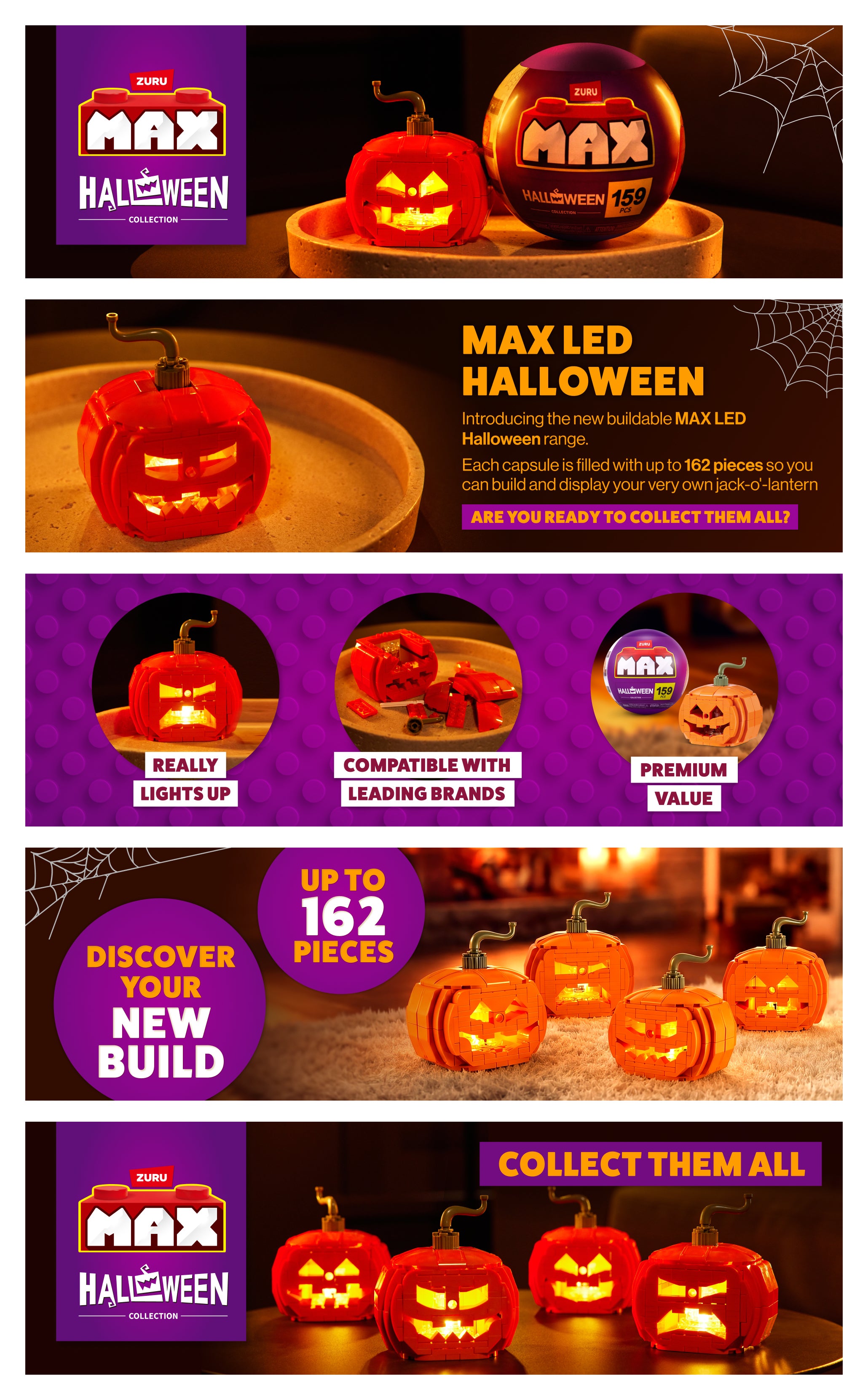 MAX Build More LED Halloween Building Collection