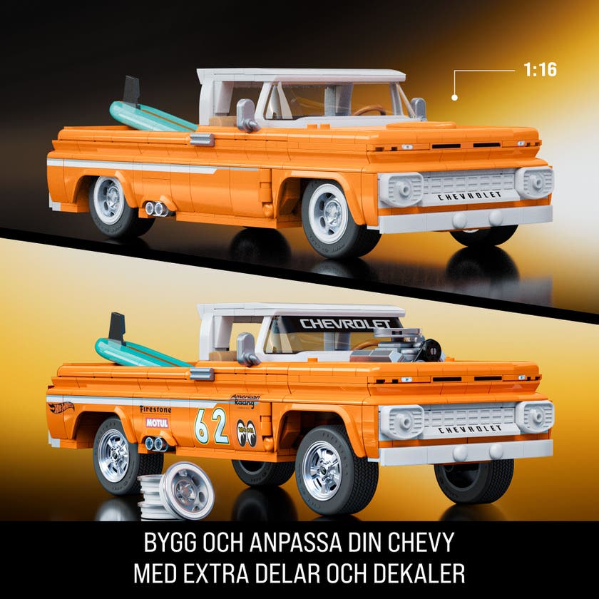 Mattel Brick Shop Hot Wheels Custom '62 Chevy Pickup byggset