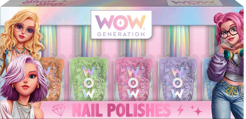 WOW Generation, Nagellack, Förpackning med 5 Flaskor