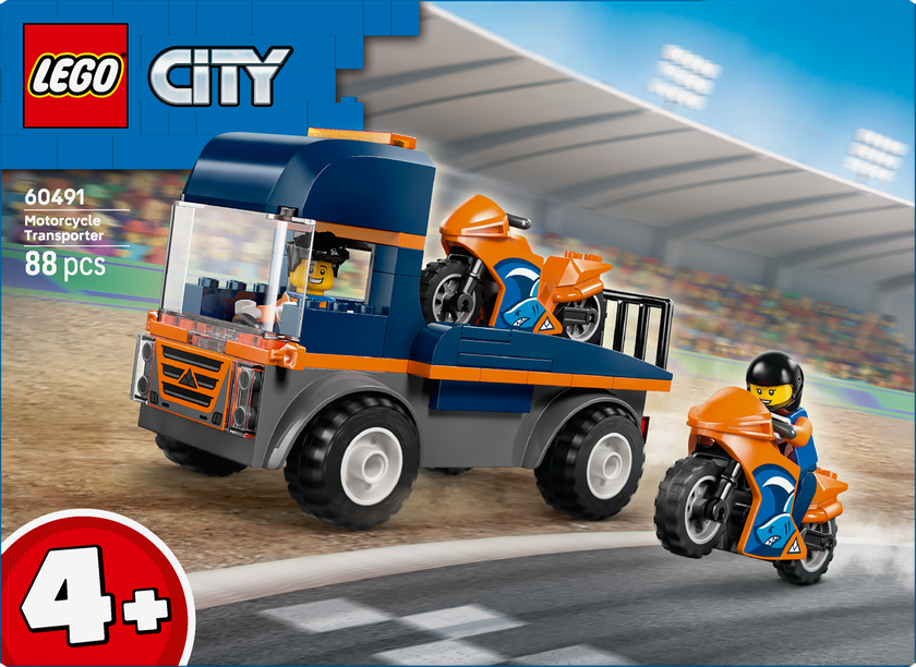 LEGO® City Motorcykeltransport Leksak med 2 minifigurer 60491