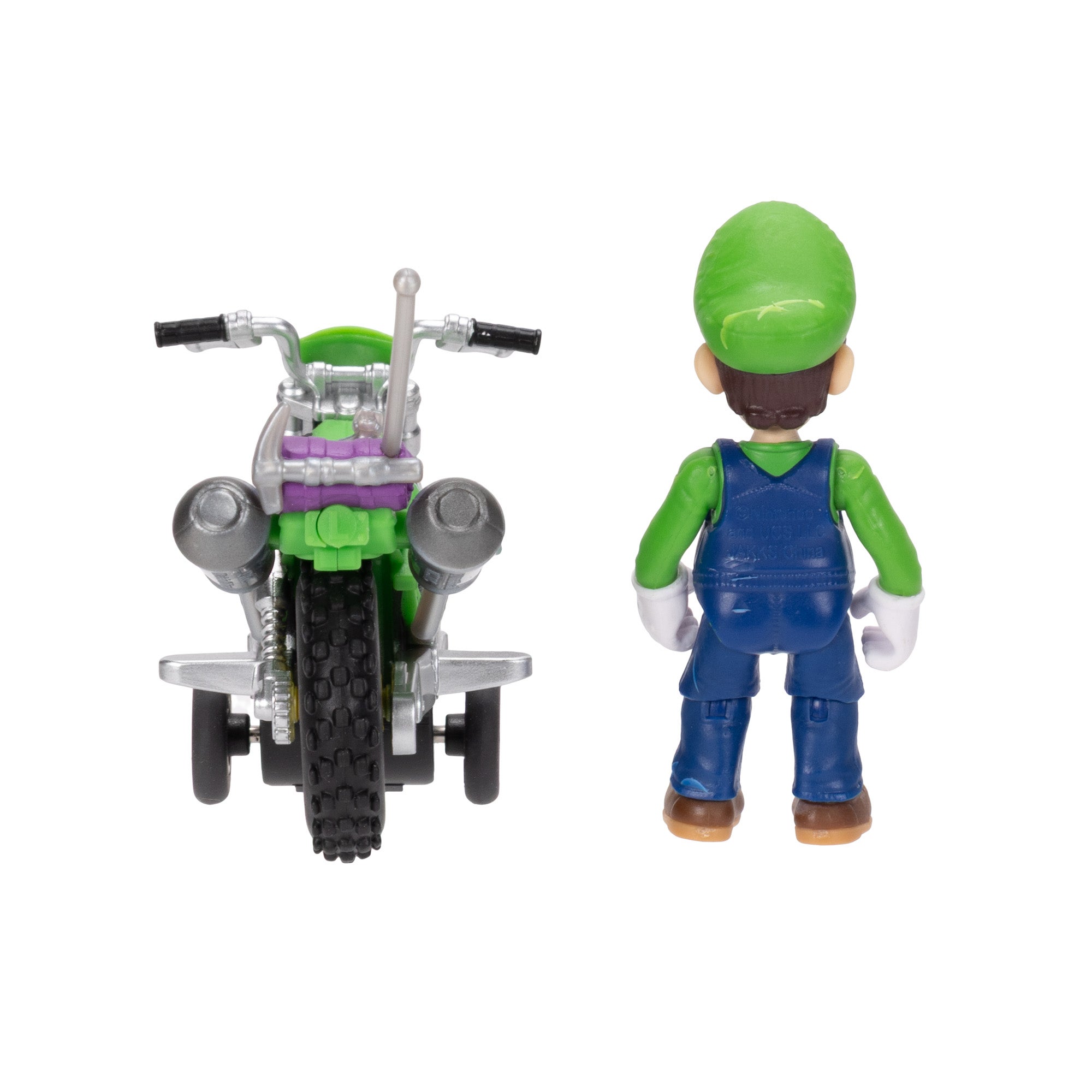 Super Mario Movie Luigi med motorcykel 2,5 tum