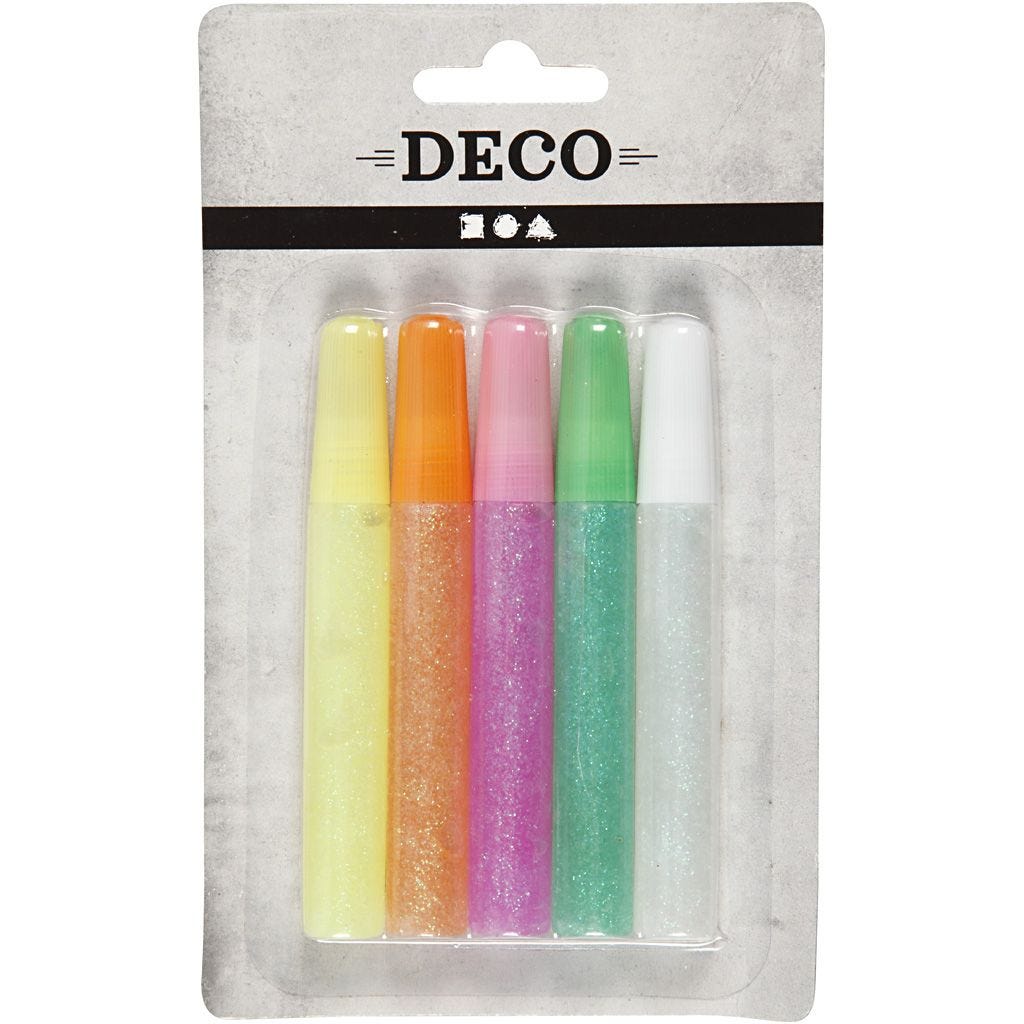 Glitterlim, pastellfärger