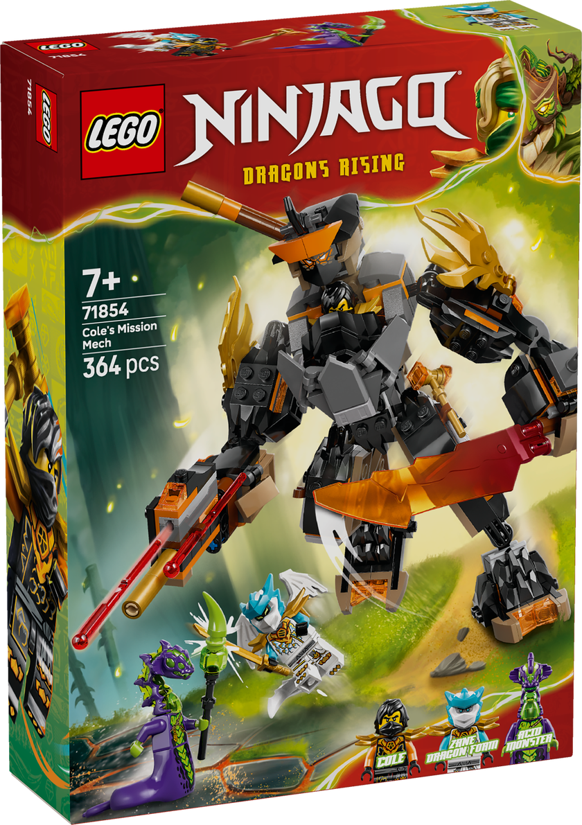 LEGO® NINJAGO Cole's Mission Mech & Dragon Zane 71854