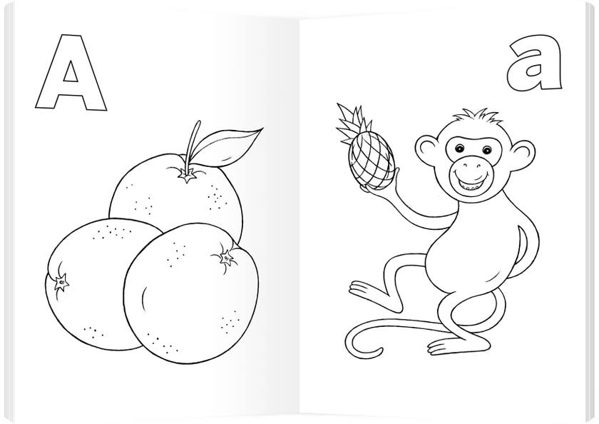 ABC målarbok, 48 sid