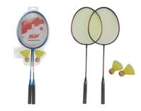 Skills, Badmintonracket 2-Pack med 2 Bollar Plasstfp med Häng