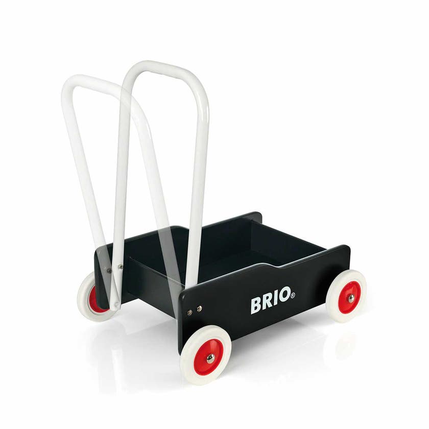 BRIO Lära-Gå-Vagn svart – Gåvagn med justerbart handtag och broms från 1 år
