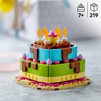 LEGO® Födelsedagstårta med dekorationer, Roligt presentset, Bordsprydnad 40815