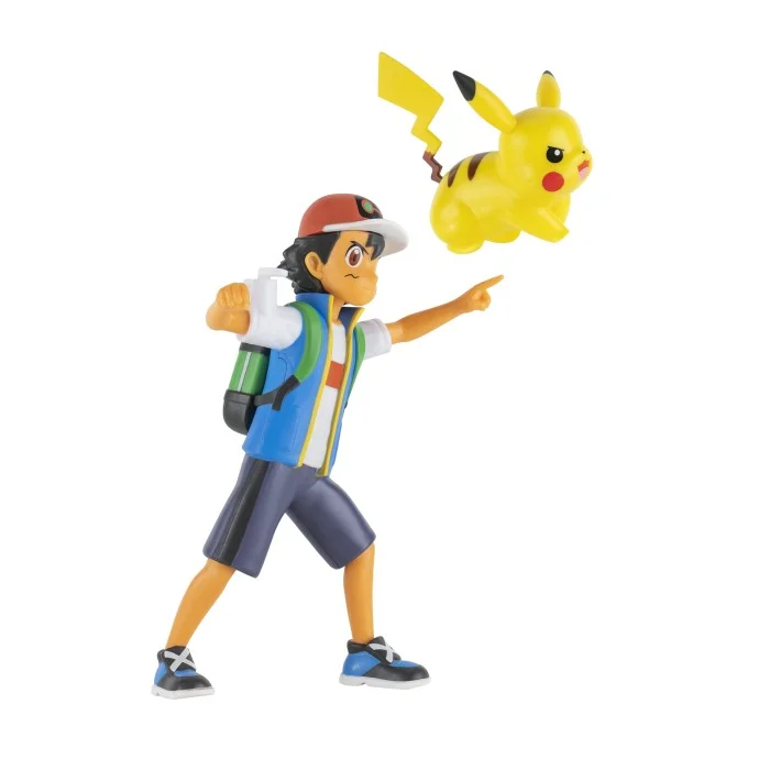 Pokémon Ash och Pikachu Battle Feature Figurer