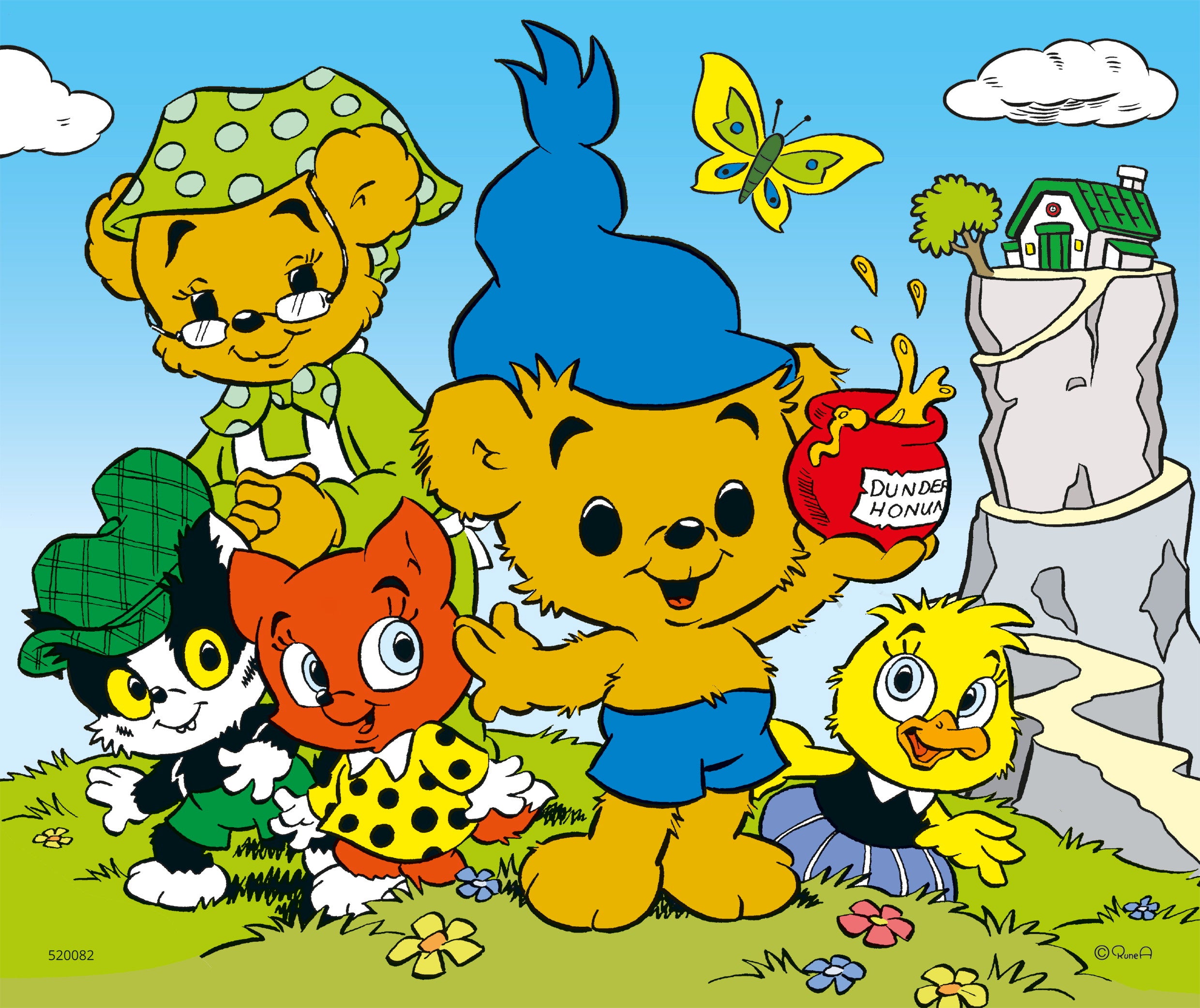 Träpussel Bamse när han var liten 9 bitar