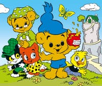 Träpussel Bamse när han var liten 9 bitar