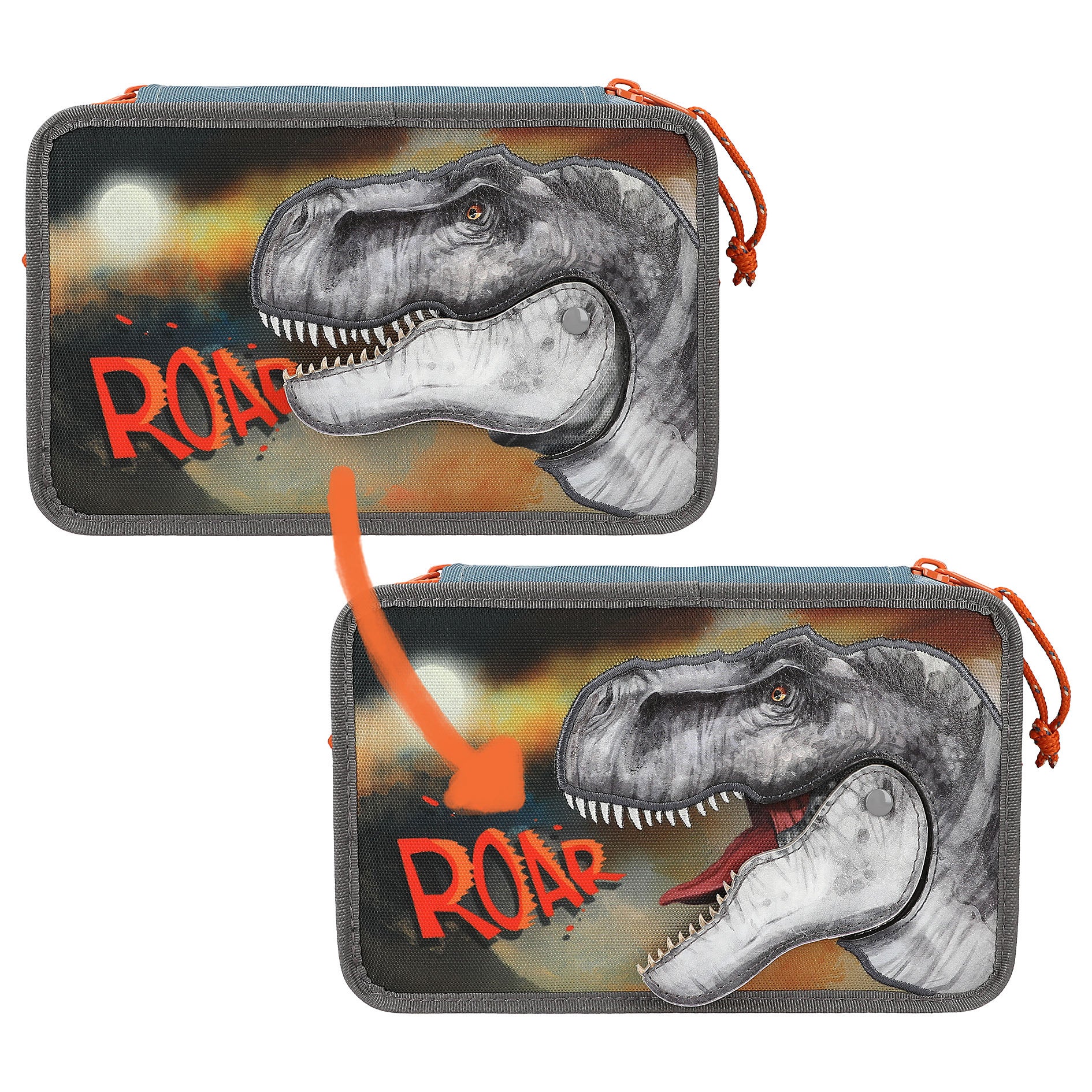 Dino World Trippelpennfodral ROAR