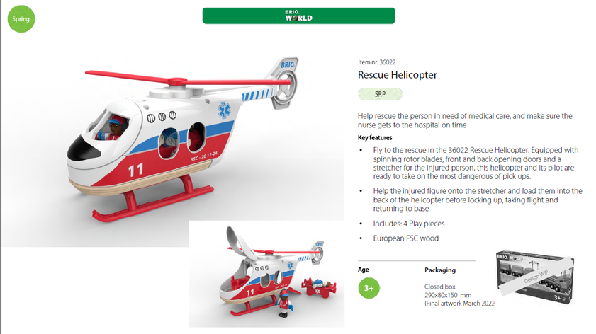 BRIO Tåg, Rescue Helicopter