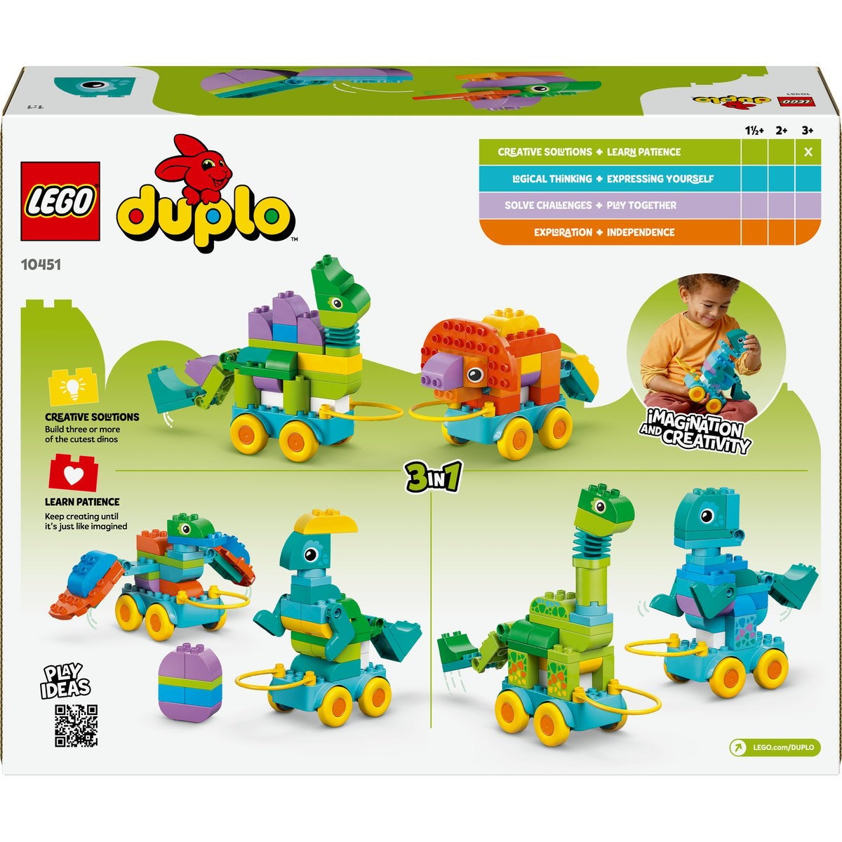 LEGO DUPLO Town 10451, 3-i-1 Dinosaurier på hjul