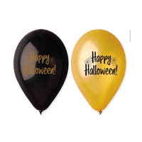 Halloween, Balloon Happy Halloween Black And Gold 30 Cm 5 Pcs/Pack