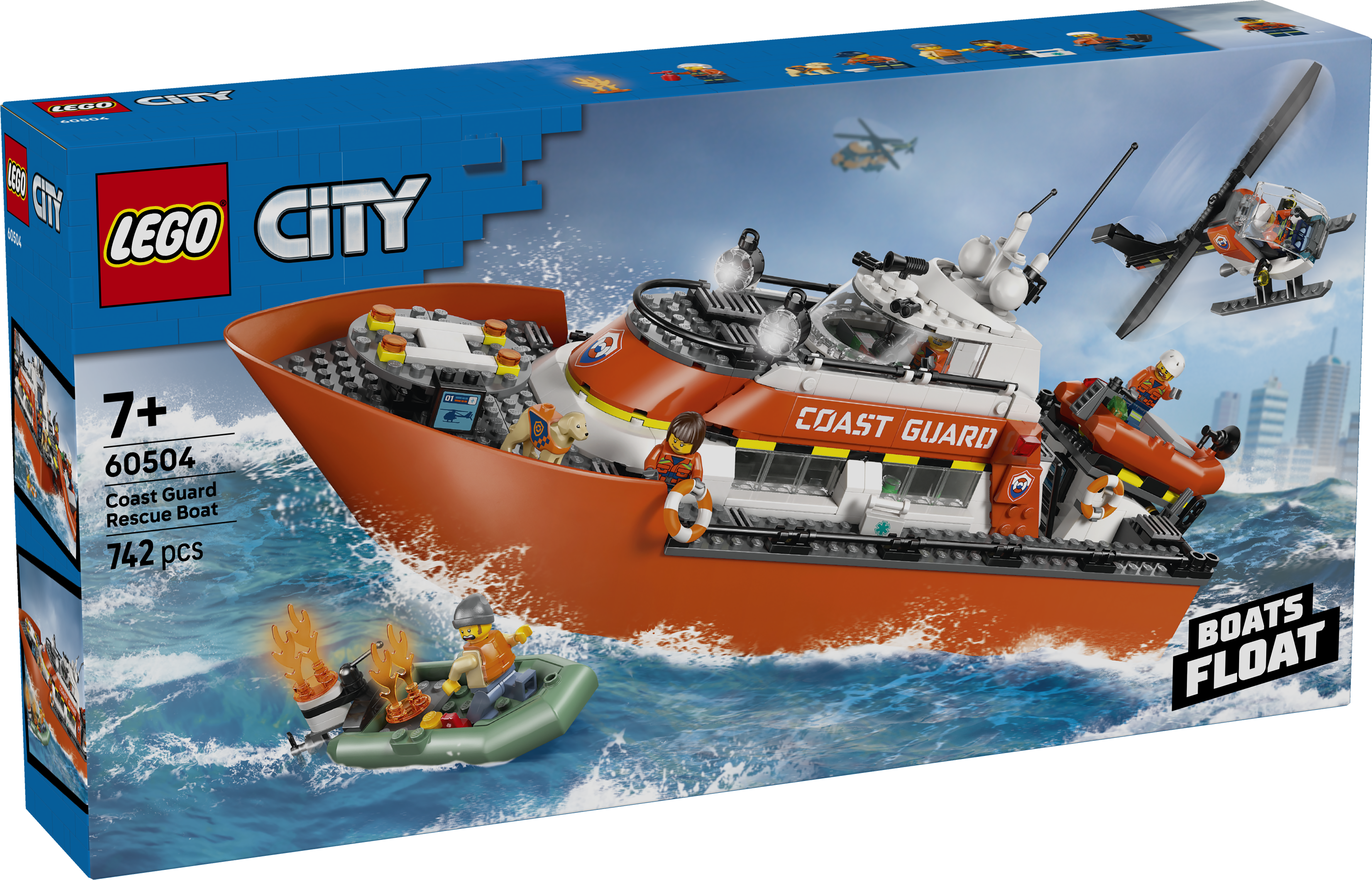 LEGO® City Kustbevakningens räddningsbåt och helikopter Lekset 60504