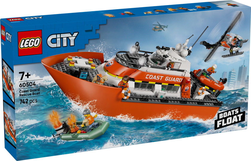 LEGO® City Kustbevakningens räddningsbåt och helikopter Lekset 60504