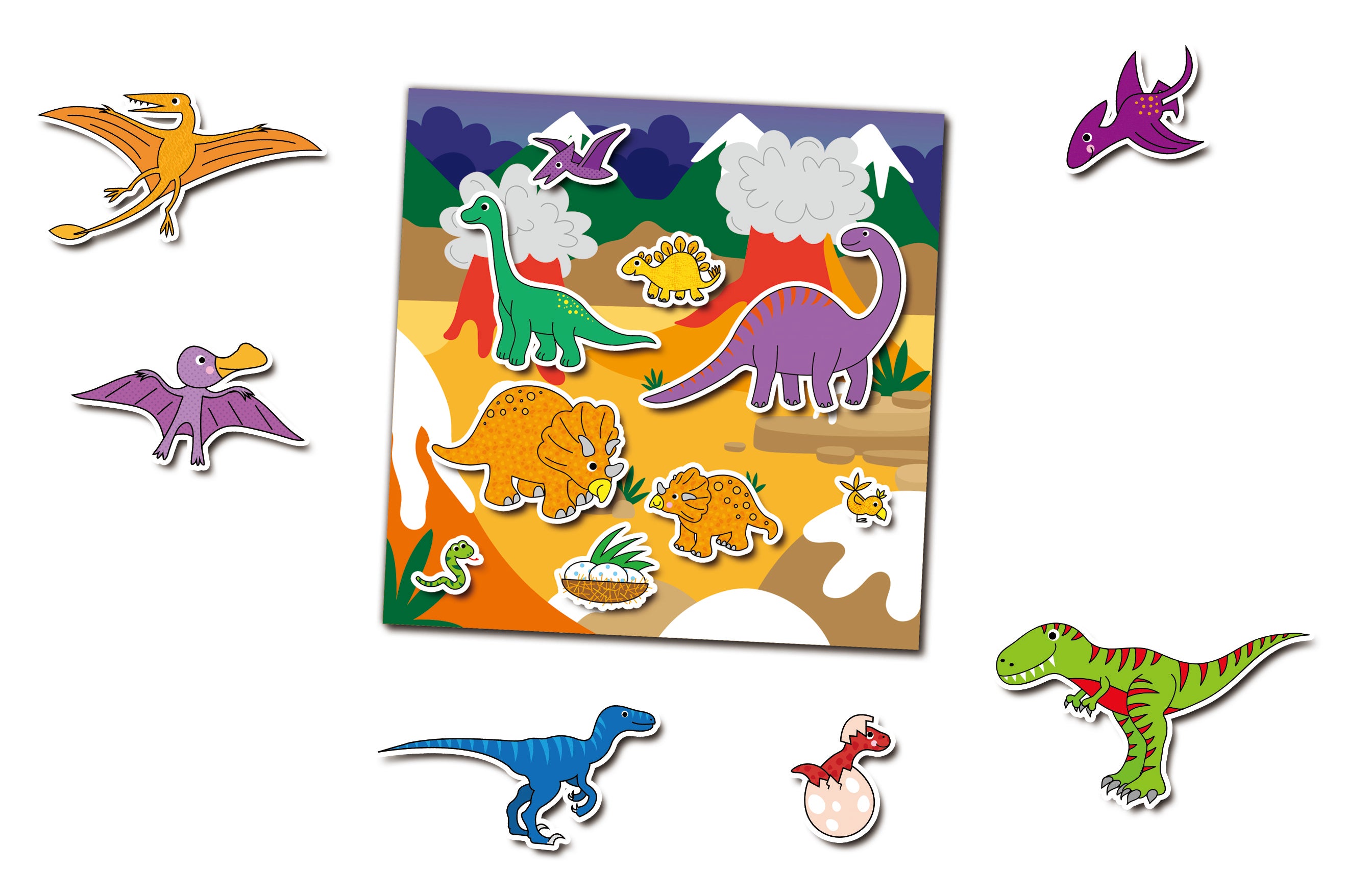 Stickerbok Dinosaurie