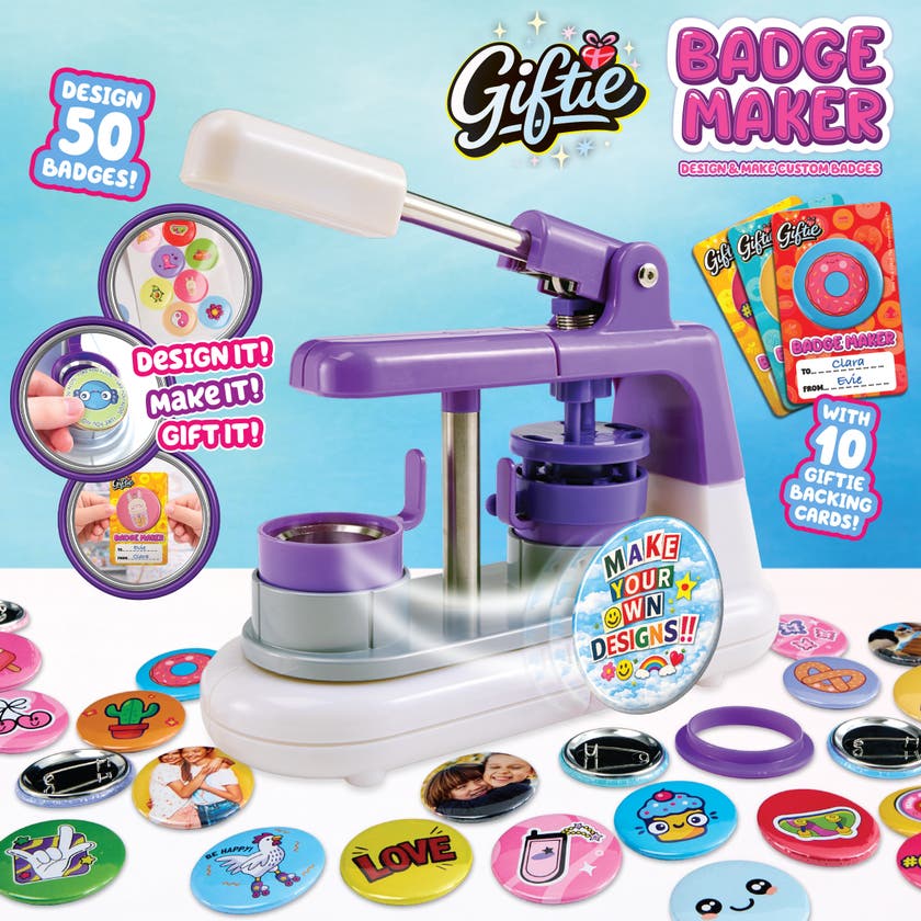 Giftie Badge Maker – gör egna pins att bära och ge bort