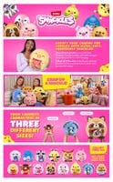 Snackles S3 Core Licensed Plush 14"; Bulk