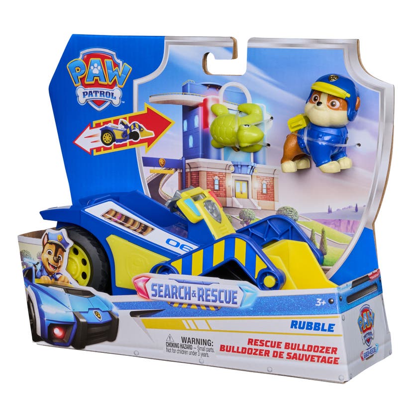 PAW Patrol Rubble Rescue Bulldozer med figur och sköldpadda