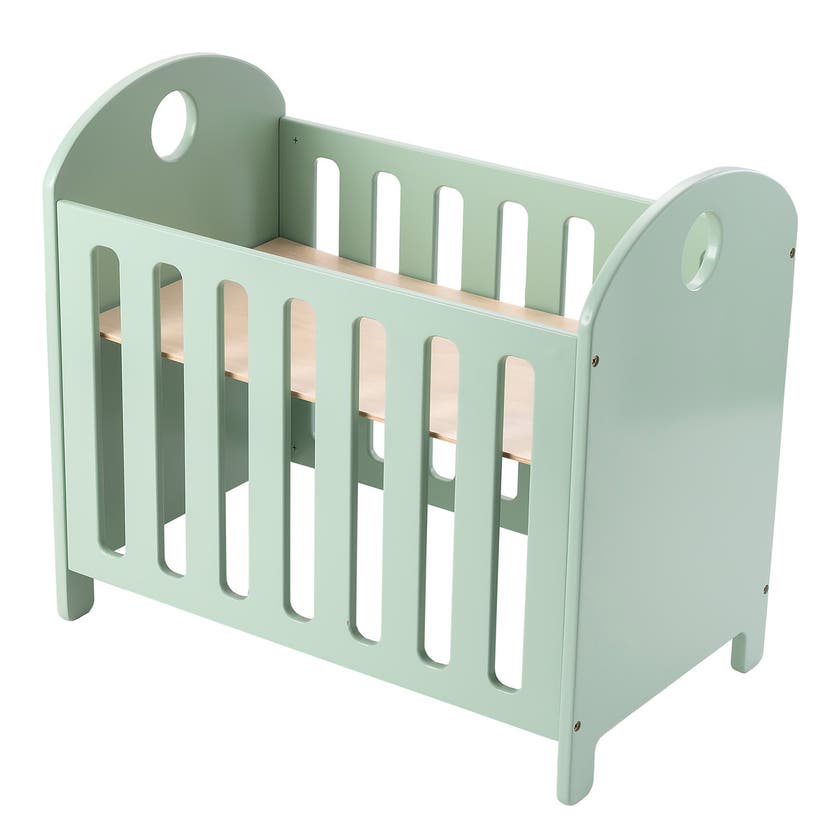 Humble&Heart, Dockspjälsäng i trä grön 50 cm