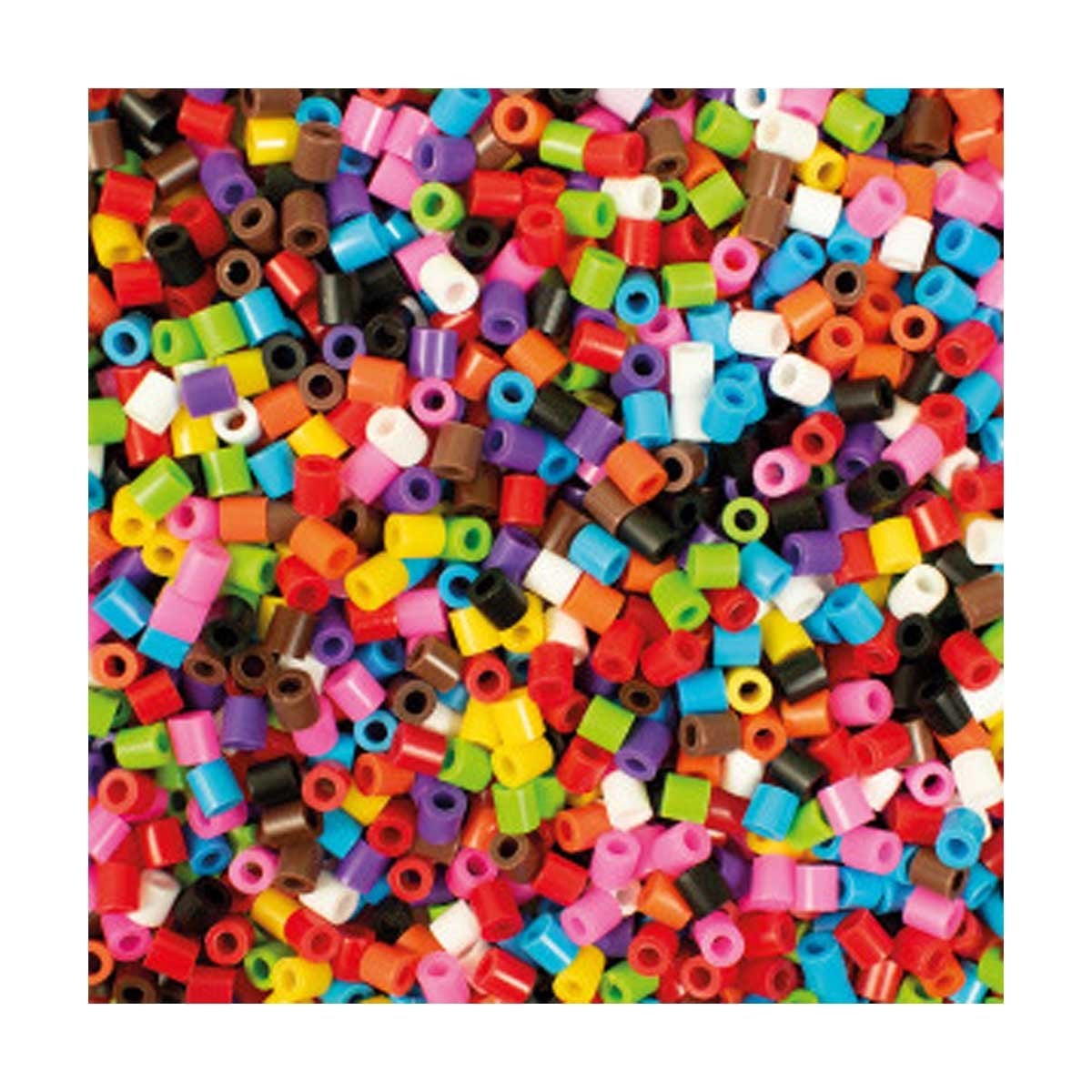 Rörpärlor i hink 5000st färgmix