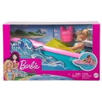 Barbie Båt med Docka, Hundvalp och Tillbehör