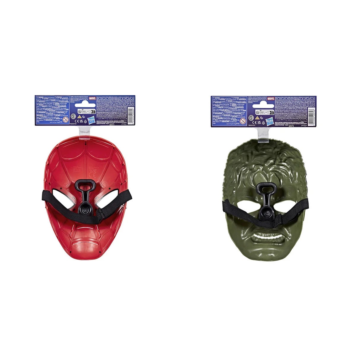 Marvel masker - Spiderman och Hulken