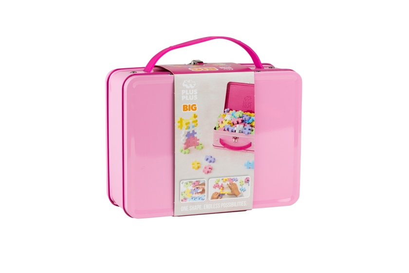 Plus-Plus BIG 3D Byggsats 70-bitar i metallväska (Pastell)