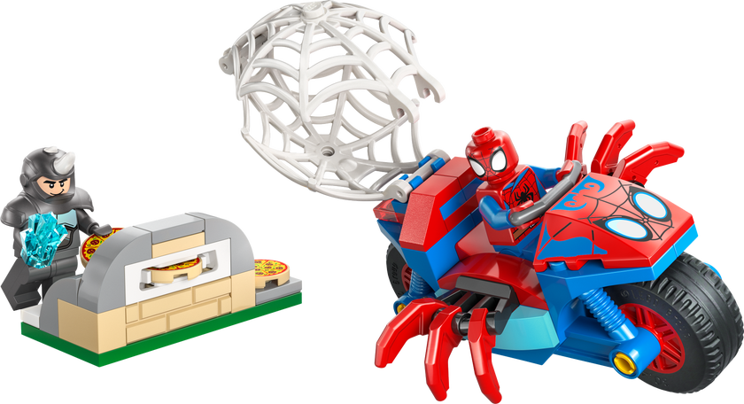 LEGO® | Marvel Spidey And His Amazing Friends Spidey på sin motorcykel mot Rhino 11206