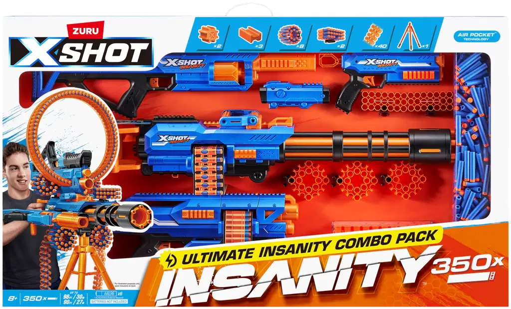 X-SHOT Insanity Mix Combo Blaster Set
