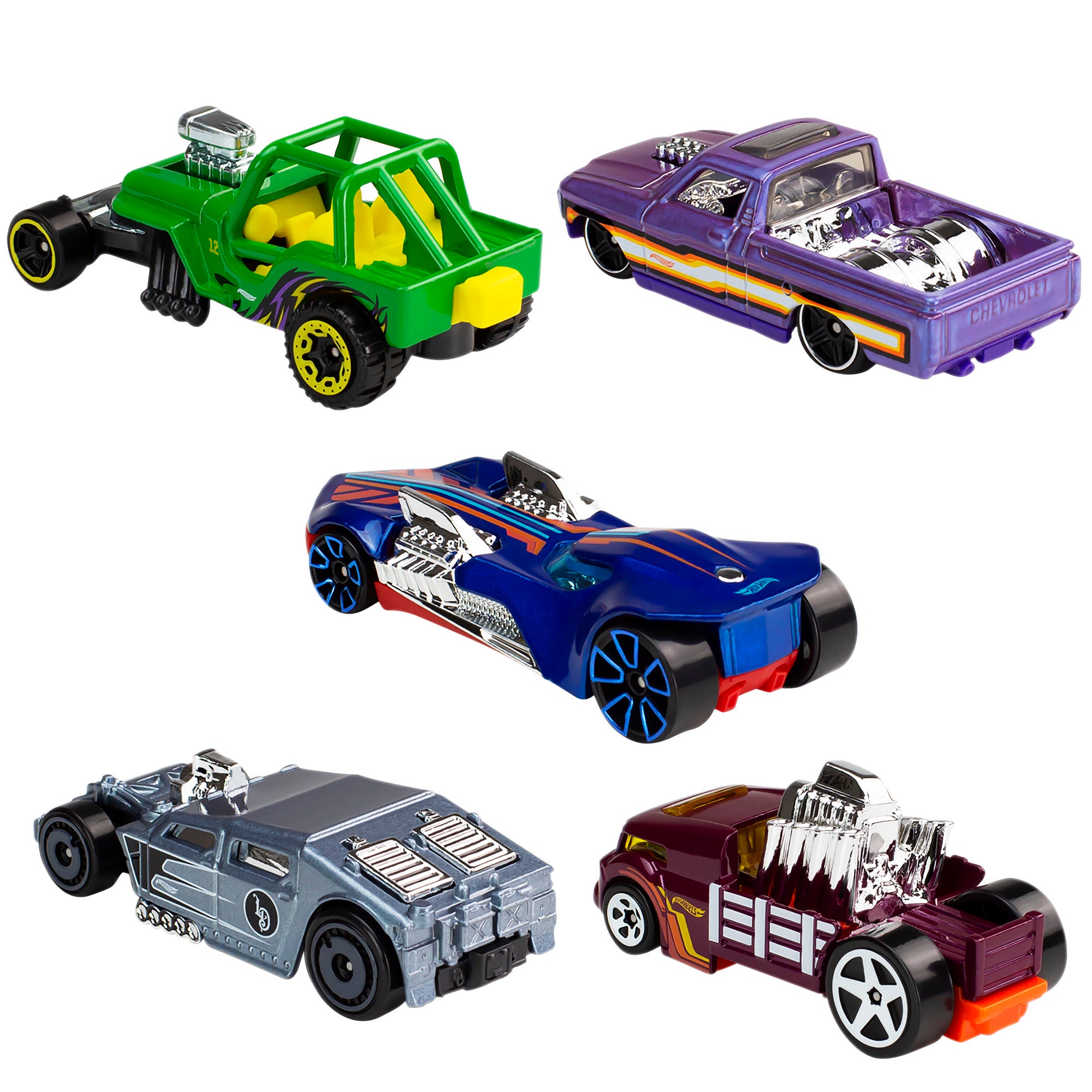 Hot Wheels, Basic 5-pack Bilar