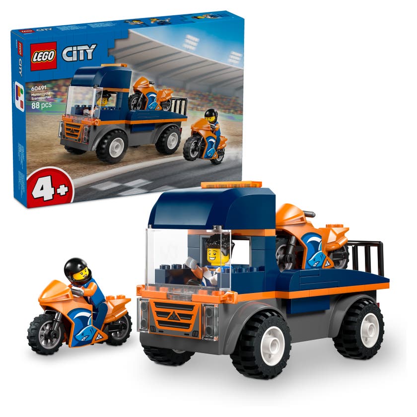 LEGO® City Motorcykeltransport Leksak med 2 minifigurer 60491