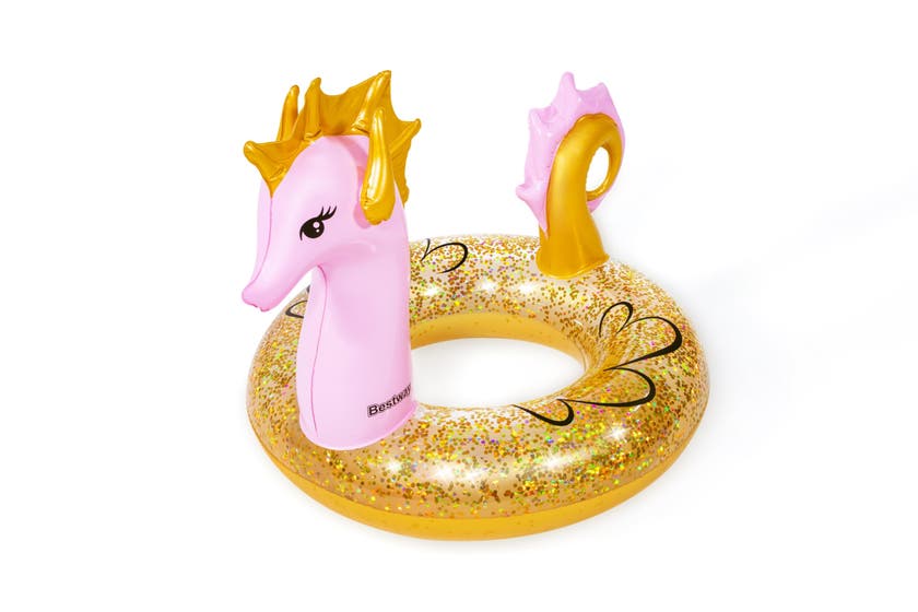 Bestway, 1.15M X 1.04M Glitter Seahorse Swim Ring