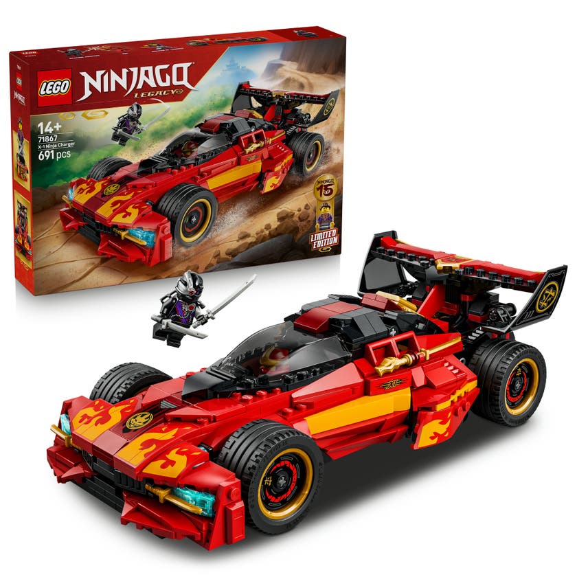 LEGO® NINJAGO® 15-årsjubileum – X-1 Ninjamobil – Byggset från tv-serien med 3 minifigurer – 71867