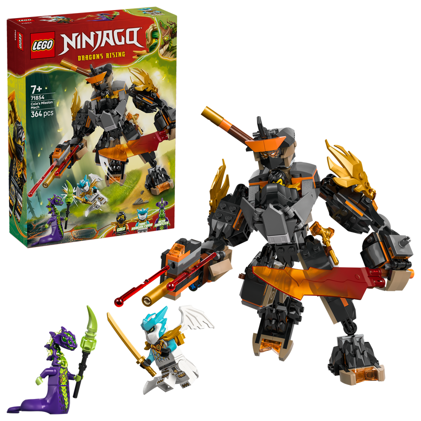 LEGO® NINJAGO Cole's Mission Mech & Dragon Zane 71854