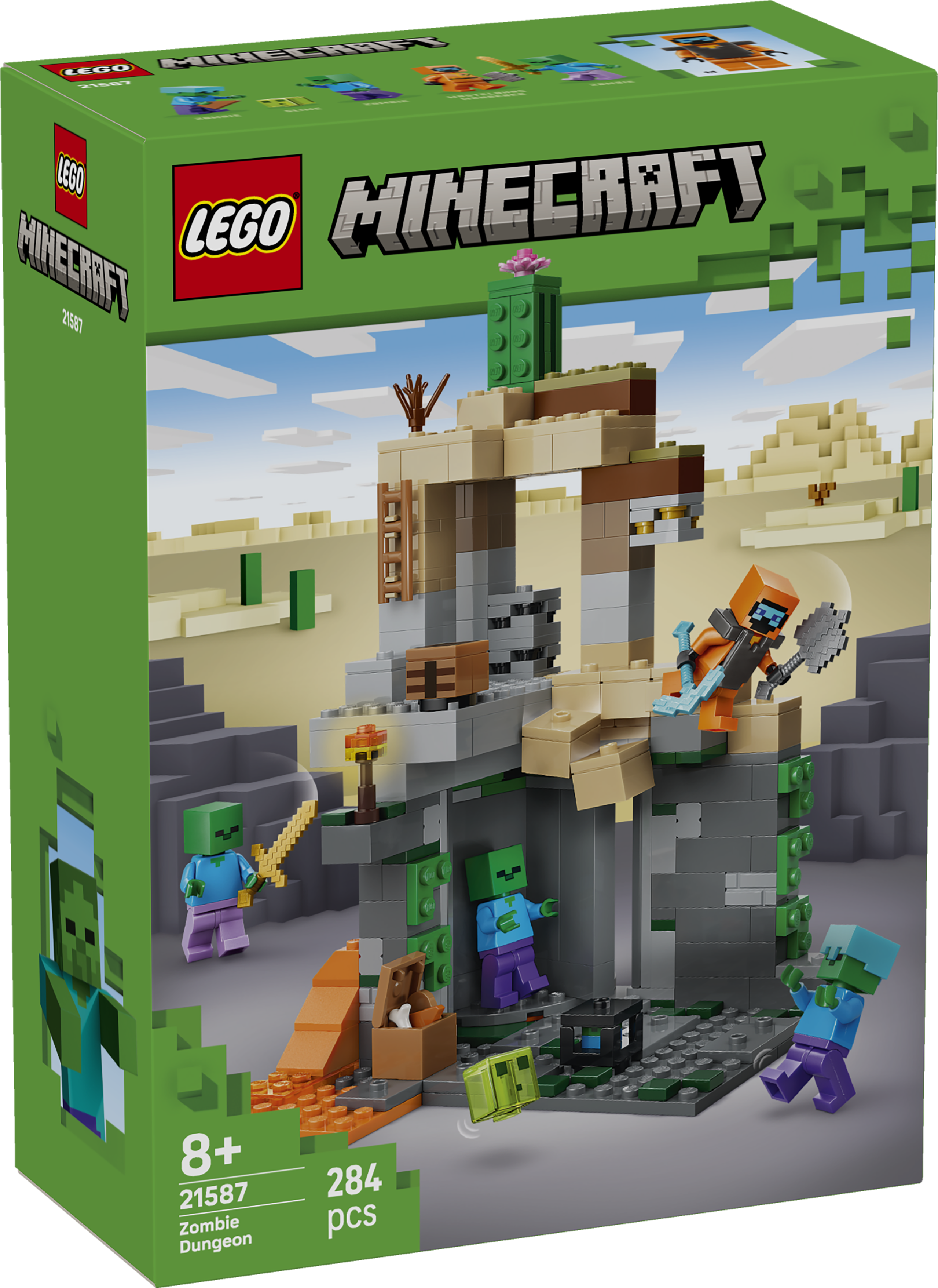 LEGO® Minecraft® Zombiehåla Byggleksak med speltema 21587