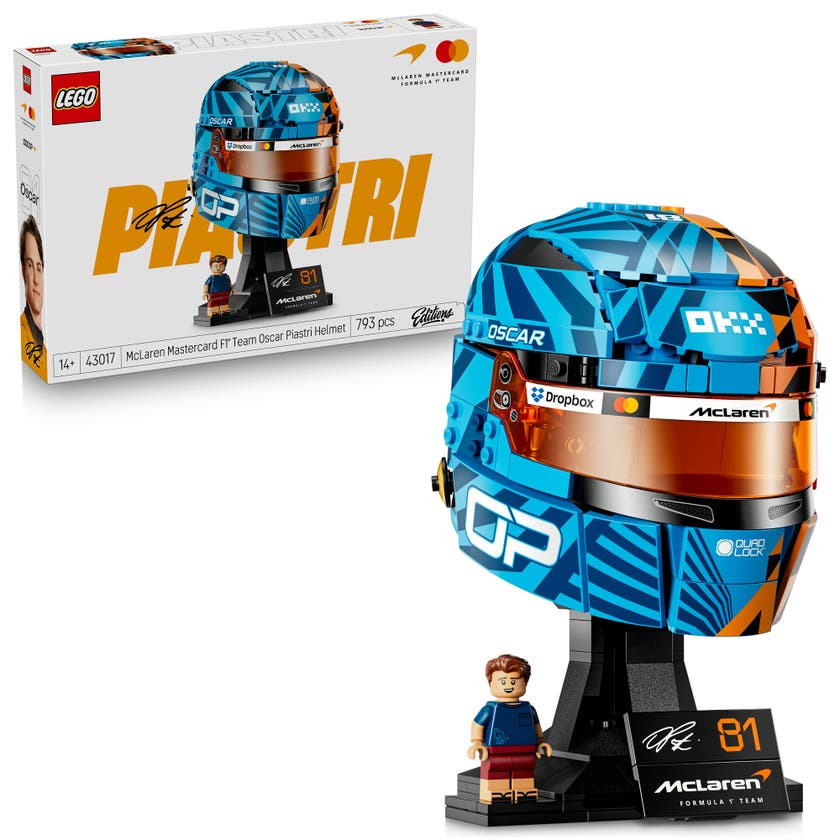 LEGO® Editions McLaren Mastercard F1® Team Oscar Piastri hjälm – F1® prydnad – Uppvisningsset – 43017