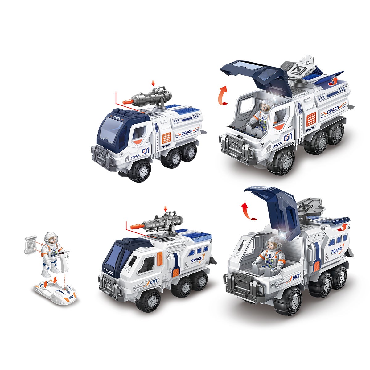 Rapid Speed - Rymdbil med ljud & ljus