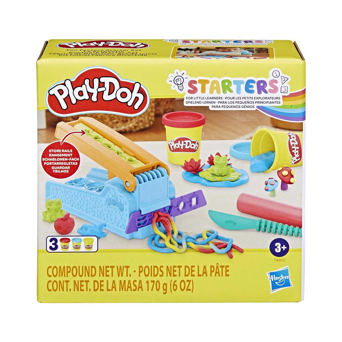 Play-Doh Fun Factory Starter Set med verktyg och 3 burkar lera