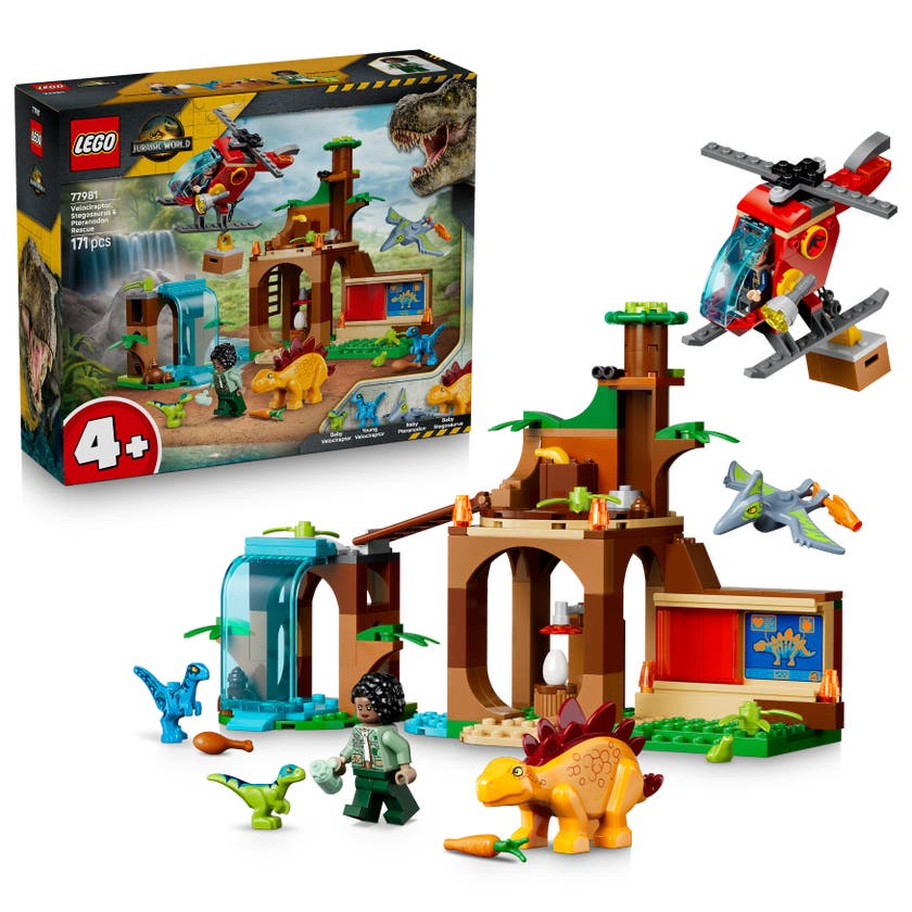 LEGO® Räddning med Velociraptor, Stegosaurus och Pteranodon 77981