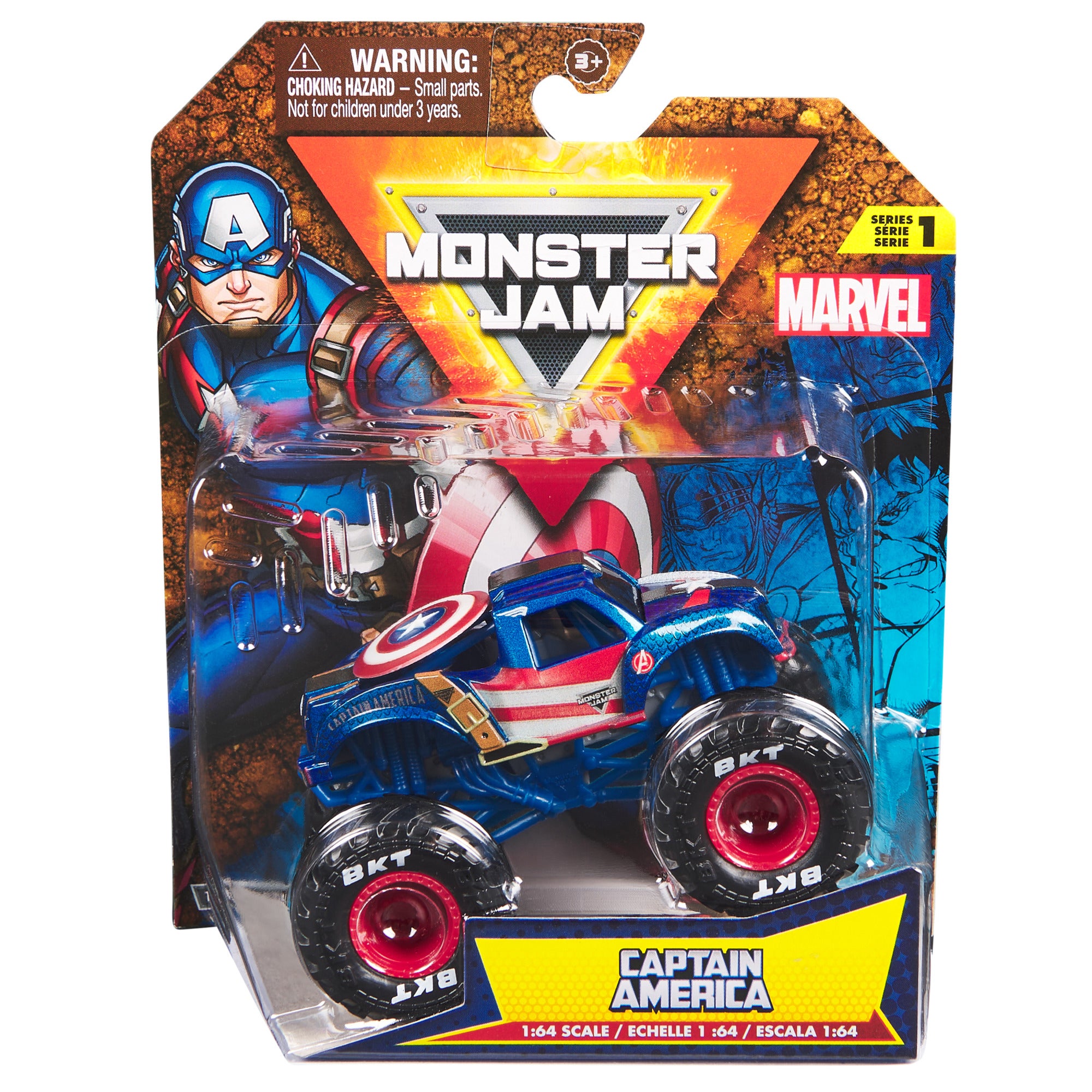 Monster Jam 1:64 Marvel Single-Captain America