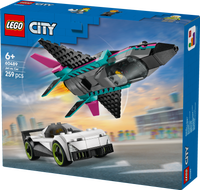 LEGO® City Jetplan mot bil – Lekset med leksaksbil och jetplan – 60489