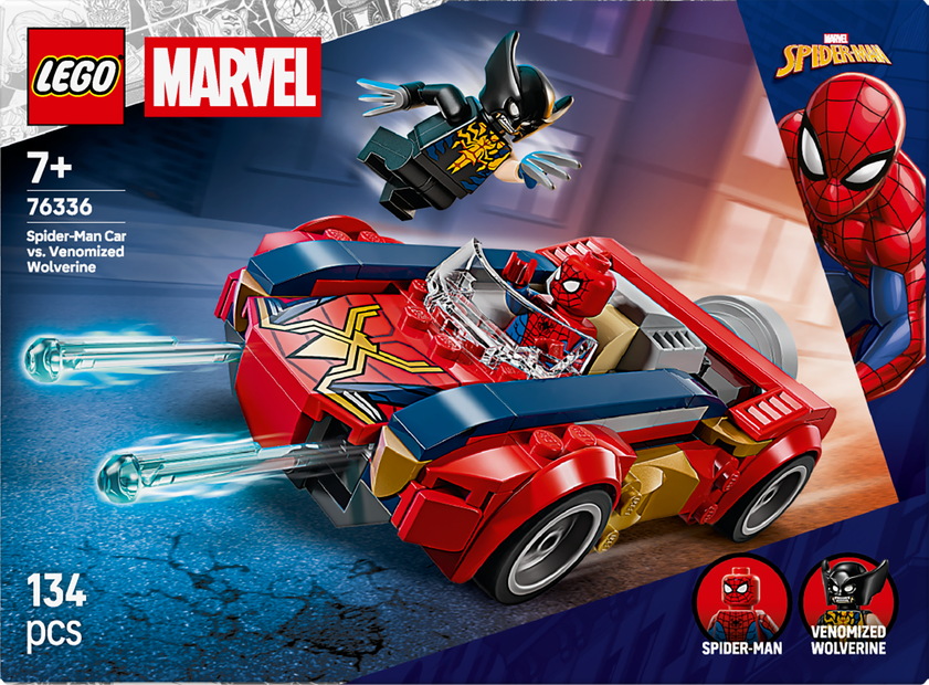 LEGO® | Marvel Spider-Mans bil mot venomifierad Wolverine 76336