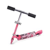 Sparkcykel rosa med LED-hjul och bakbroms – Skills