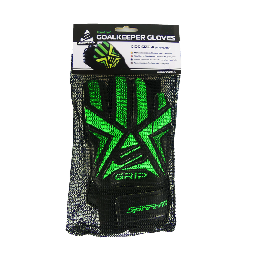 Målvaktshandskar Fotboll Grip, Grön