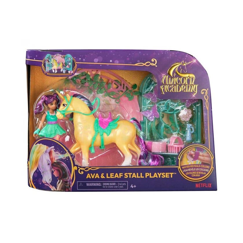 Unicorn Academy Ava & Leaf Stall Playset