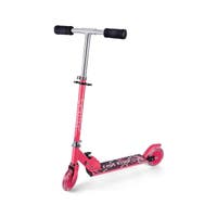 Sparkcykel rosa med LED-hjul och bakbroms – Skills