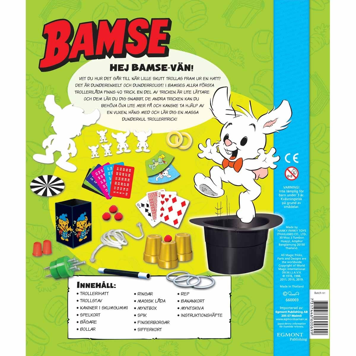 Bamse - Trollerilåda med hatt