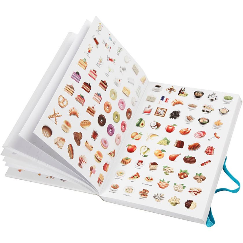 Bok med stickers